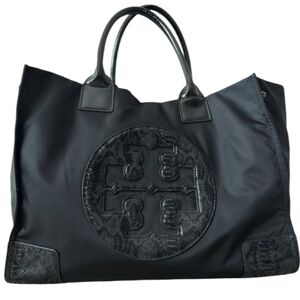Tory Burch Ella Tote bag in Black Snake Print